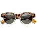 zeroUV - Vintage Inspired Bold Circle Round Sunglasses w/ Key-Hole Bridge (Tortoise-Clear)