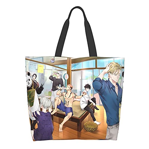 呪術廻戦 五条悟 両面宿儺 伏黒恵 钉崎野蔷薇 狗卷棘 七海建人 胖达 乙骨憂太 ショルダーバッグ ハンドバッグ 斜め掛けバック カバン 大容量 軽量 耐久性 通学 通勤 遠足 男女兼用 ワンショルダーコンビニエンスバッグ