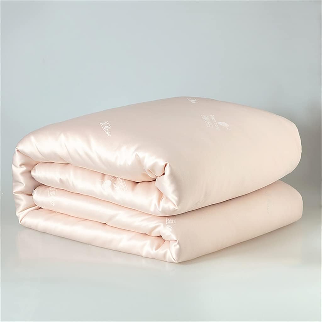 Lightweight and Breathable Natural Silk Quilt Duvet Handmade 4 Season High Silk Comforter (Color: A, Size: 59.1 x 78.7 inches (150 x 200 cm) (C: 70.9 x 86.6 inches (180 x 220 cm)