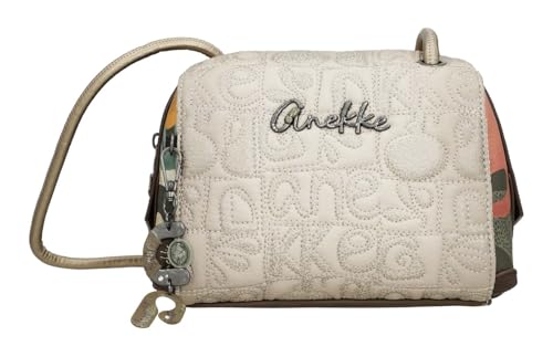 Anekke bolso bandolera Muse Amphora multicolor beige con diseño artístico y asa ajustable
