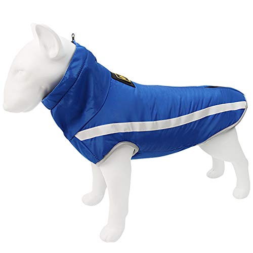 Manteau chaud pour grand chien réfléchissant et épaissi jaune 3XL