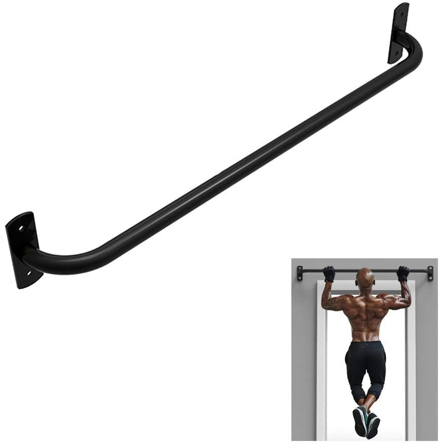 AGYH Barra Horizontal Montada En La Pared, Pasillo De Puerta De Acero, Dispositivo De Suspensión Oscilante con Cinturón De Resistencia De Saco De Arena De 75-120 Cm, Carga 250 Kg, Negro/Plat