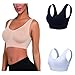 Boolavard 3-er Set Wohlfühl-BH: weiß, schwarz und hautfarben. Gr. S - XXXL. Für Jede Figur, für Sport und Alltag. Nahtlos, atmungsaktiv (XXL:116-121CM (90C-100A))