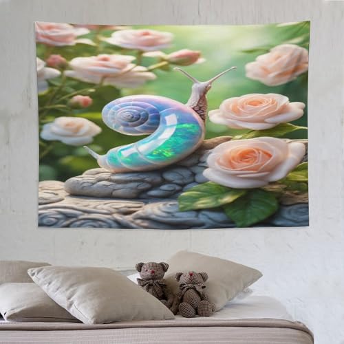 Tapisserie murale escargot impression 3D art de décoration