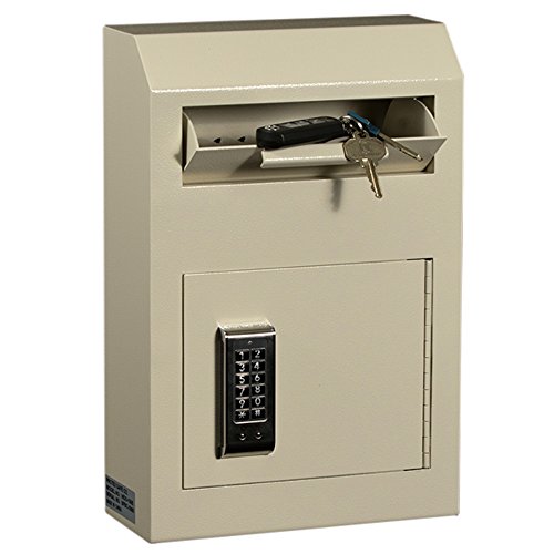 Protex WDS-150E Electronic Wall-Mount Locking Bulky Items Drop Box, Off White - Thumbnail 2