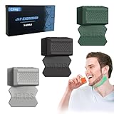 Jaw Exerciser for Men & Women-Double Chin Reducer Eliminator-Silicone Jawline Exerciser Tablets-Powerful Jaw Trainer for Beginner, Intermediate & Advanced Users(Black,Gray,Green)