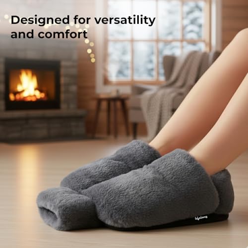 Image of Lifelong Feet Warmer with 2000 ml Hot Water Bottle | Hot Water Bag for Pain Relief & Aching Feet | Also for Period Cramp & Multipurpose Usage | Heated Slippers Pad for Warmth & Comfort (LLEHWB27)