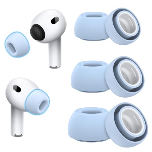 Image of Ear Tips Replacement for AirPod Pro 3 (3 Pairs,S /M /L,Light Blue)