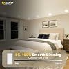 Ensenior 12 Unidades 6 Pulgadas Luz de Techo LED Empotrada, 5CCT, 1200LM 12W 120V | 2700K-5000K Seleccionable, Regulable 5%-100%, Downlight Wafer Ultra Delgado Sin Caja con Caja de Conexiones, Clasificación de Humedad, ETL y FCC e IC 8