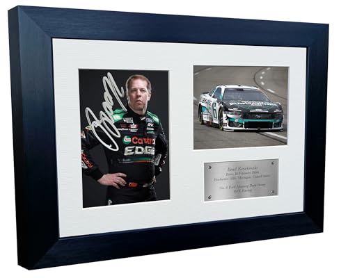 12x8 A4 Brad Keselowski 2024 NASCAR Cup Series No. 6 Ford Mustang Dark Horse for RFK Racing Signed Autographed Signature Photo Photograph Picture Frame Poster Celebration Gift Triple S