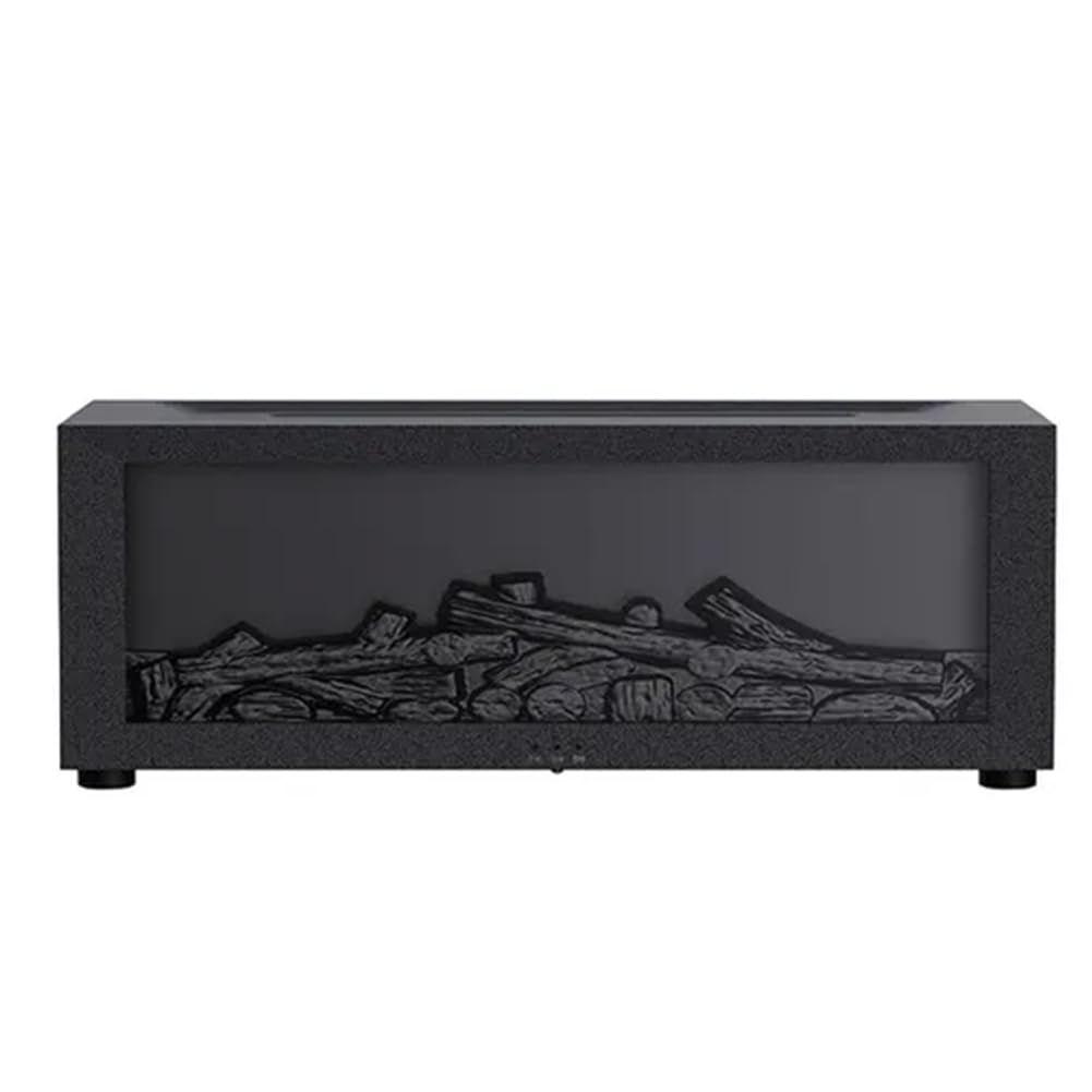 CTRLZS Fireplace Flame Humidifier Bedroom Lasting Fragrance Machine Simulated Flame Aromatherapy Machine Black