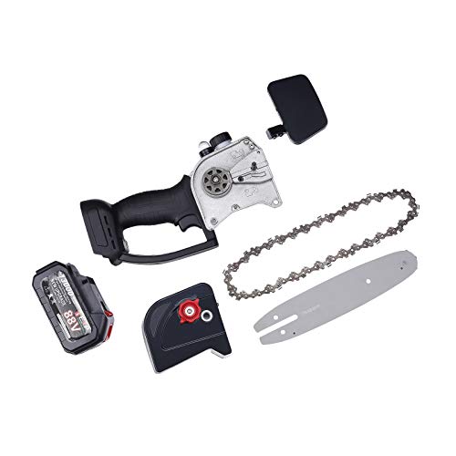 BOORIC 8 Inch Battery Cordless Chainsaw Brushless One-Hand Power Chain Saw Battery and Charger (8 inch)