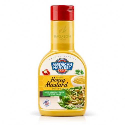 American Harvest Classic Honey Mustard Dressing 237ml | Authentic American Recipe | Creamy Texture