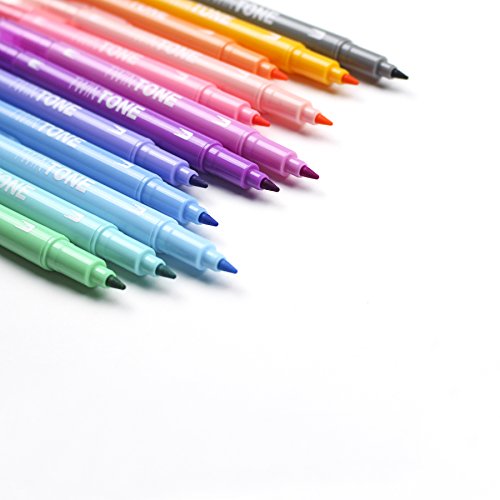 Tombow 61501 Twintone Marker Set, Pastel, 12-Pack. Double-Sided Markers Perfect For Planners, Journals, Doodling, And More! #TOP3
