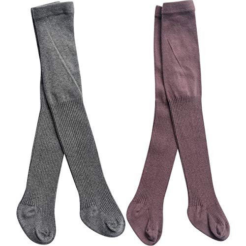 vanberfia Cotton Baby Girl Tights Cable Knit Seamless Toddler Leggings Pants Stockings 2 Pack (4-6 Year, JL2380)