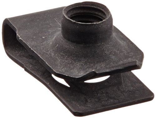 Small Parts 138332003 Steel Tapped-Hole U-Style Clip-On Nut, Plain Finish, 1/4