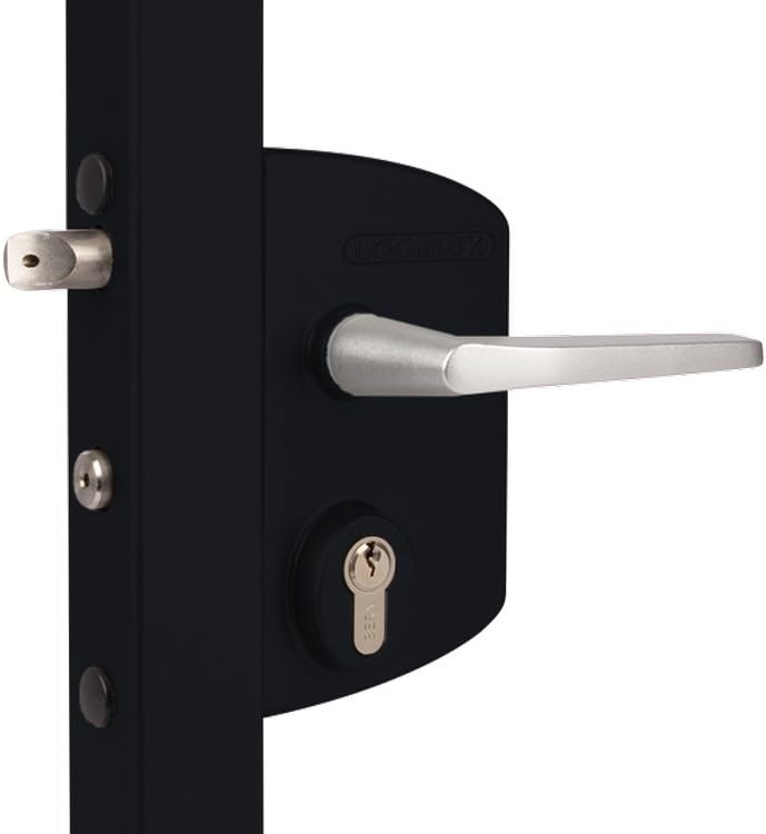 Black Swing Gate Lock Industrial Style gate lock by LOCINOX / Locinox LAKQ U2 Industrial Lock