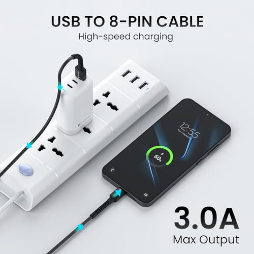 Portronics Konnect X USB to Lightning Cable, Black - Image 6