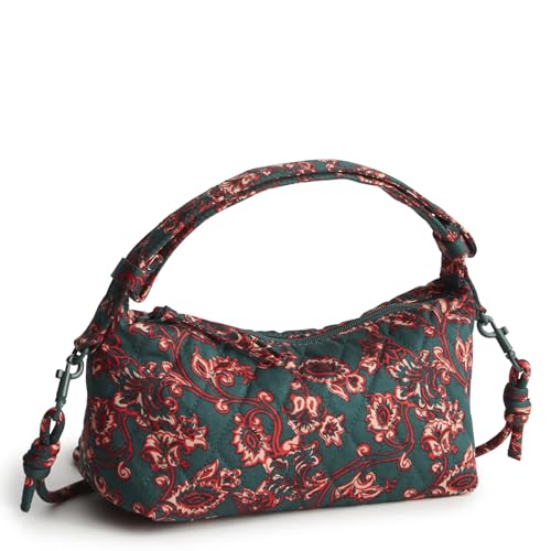 Vera Bradley Women's Premium Cotton Roxbury Crescent Crossbody, Victorian Vines,