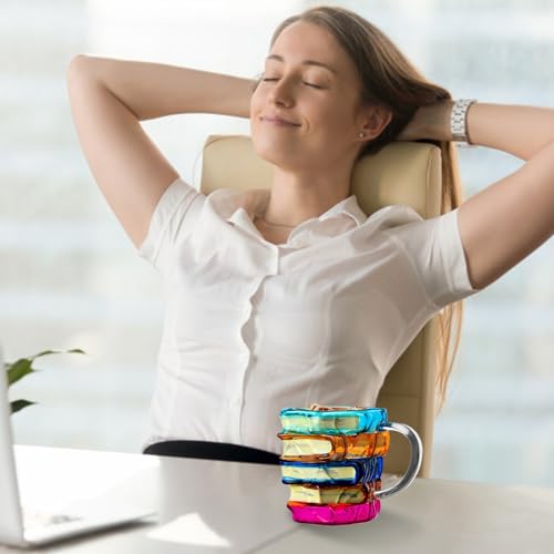 Tazas estéticas de vidrio en forma de libro de 350 ml para café y té 3