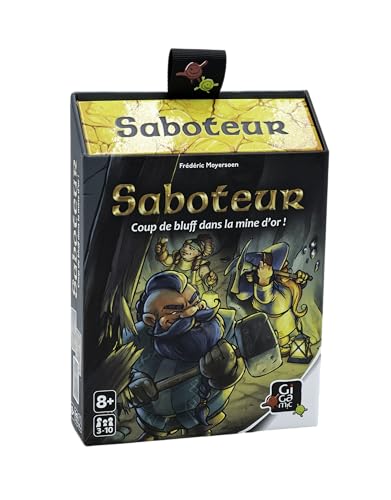 GIGAMIC - AMSABO - Jeu de Carte - 8 ans to 99 ans- Saboteur Noir