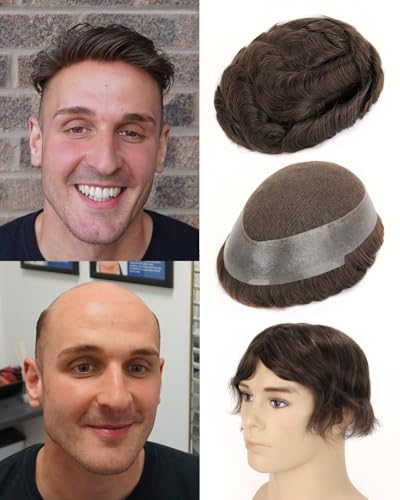 BEEOS Australia Toupee Hair for Men, 8x10 Inch Lace Top