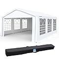 Quictent Premium 10x30 Party Tent Heavy Duty Outdoor Gazebo Wedding Tent White Canopy Carport Event Shelters with 6 Removable Sidewall Windows & Storage Bags