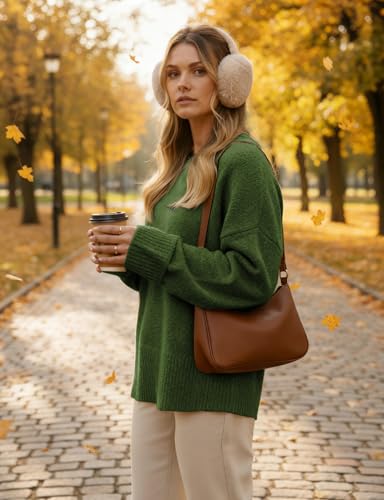 Image of Buauty Womens Oversized Long Sleeve Crewneck Fall Sweaters Chunky Fuzzy Knit Pullover Clothes 2025 Trendy Outfits