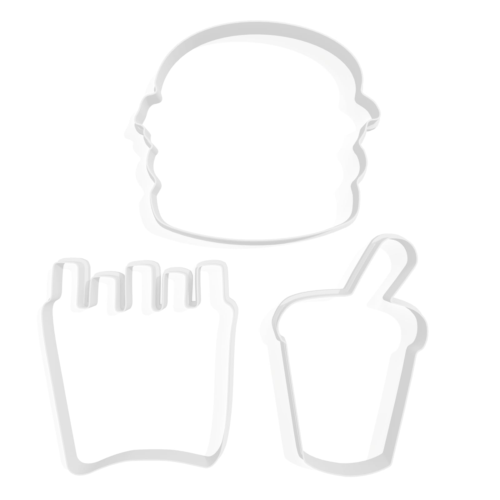 Fast Food Burger, Fries & Drink Cookie Cutter Pack