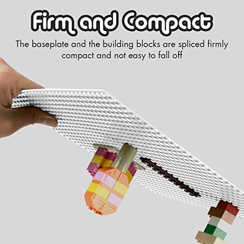 Image of Lekebaby Classic Baseplates Building Base for Building Bricks 100% Compatible with Major Brands-Baseplate 10 inch x 10 inch, Pack of 6 (White)