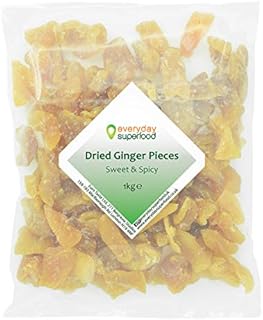 Dried Ginger Pieces 400g Not Crystallised No Sugar Coating Stem Ginger Pieces and Chunks Sweet Hot and Spicy Ginger