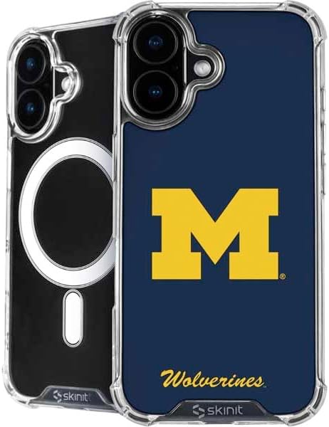 Skinit Phone Case Compatible with MagSafe iPhone 16 Plus - Officially Licensed University of Michigan Wolverines M Design