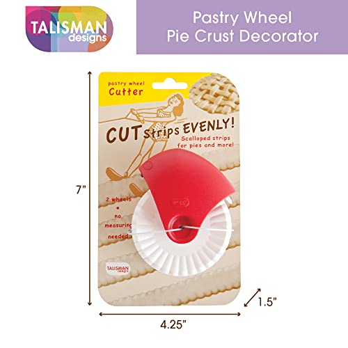 Talisman Designs Pie Crust Decorating Tools | Pastry Wheel Cutter | Set of 1 - Thumbnail 2