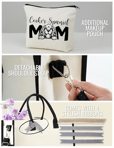 Bolsa Tote Canvas Cocker Spaniel para Mujer miniatura 5