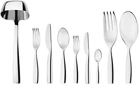 Alessi Sztućce sałatkowe Dressed, stal nierdzewna, srebrne, 5 x 29,5 x 29,5 cm, 2 sztuki