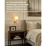 KDG Cordless Wall Sconces Set of 2, Small Wireless 5200mAh Rechargeable Battery Fabric LED Wall Lamps, Portables Lightings for Wall Painting, Living Room, Bedroom, Hallway, Gifts, Night Light (Gold) - Image 2