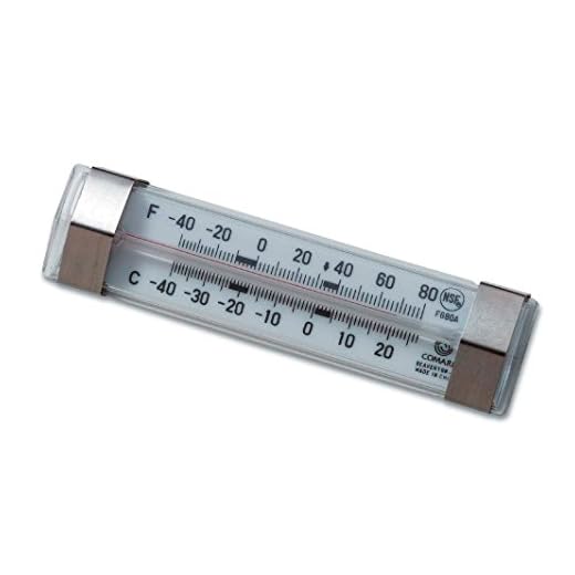 Comark FG80AK Commercial Refrigerator Thermometer, Commercial Freezer Thermometer (Glass Tube Thermometer, Commercial Grade Thermometer), Refrigerator/Freezer Thermometer, Multicolor