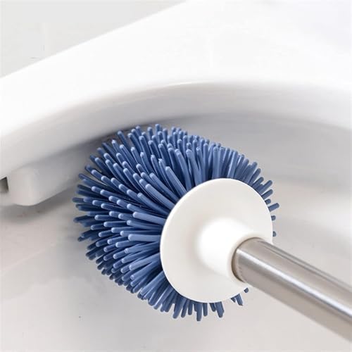 Image of Coofandy Toilet Cleaning Brush with Holder,Stainless Steel Long Handle Washroom Brush with Gap Cleaning Tweezer,Wall Mounted Bathroom Brush Cleaner with Caddy,Durable Rust-Resistant Deep Cleaning Set