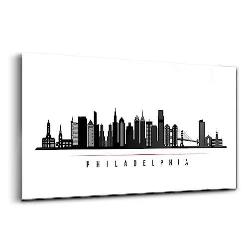 Verre d'art de Philadelphie Wallfluent déco murale moderne 100x50 cm