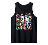 Little Mischief Firecracker 4th Of July Boys Kids American Camiseta sin Mangas