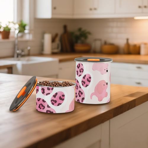 Contenedor de café diseño perro rosa acero inoxidable miniatura 7