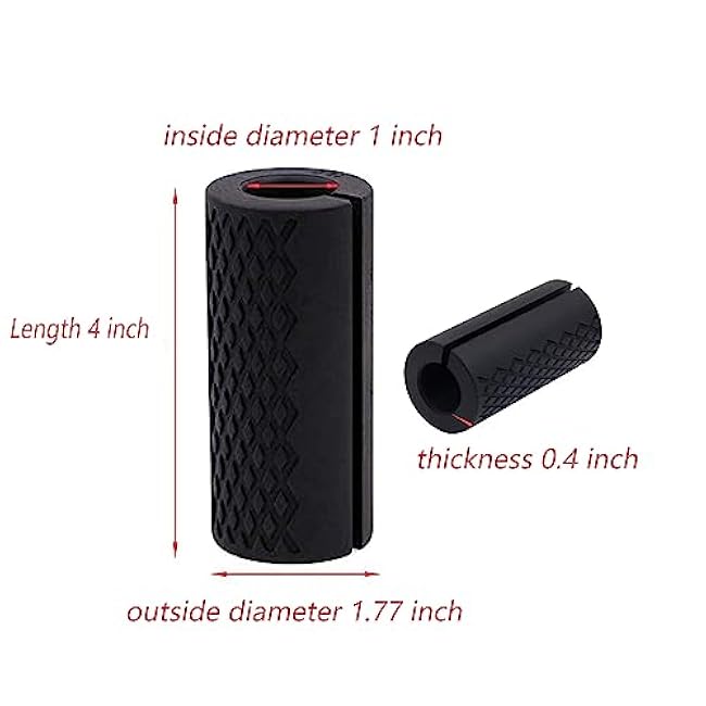 Barbell Grips - Thick Dumbbell Grips Arm Blaster Adapter with High-Density Silicone Rubber, Bar Grips for Weightlifting Muscle Growth Rapidly and Hands Stress Relieve