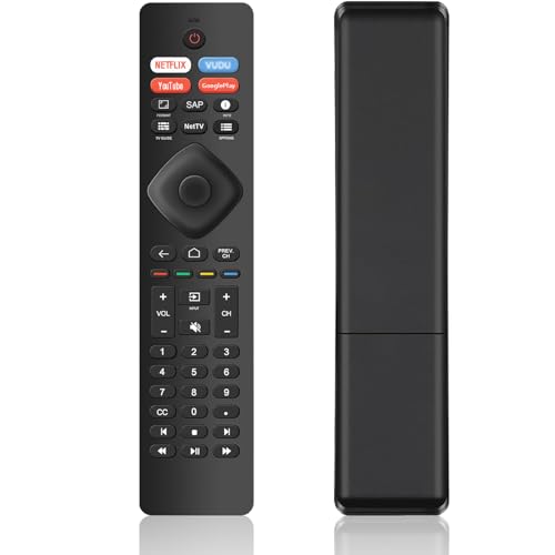 Universal Remote Replacement for Philips Smart TV All 4K Ultra LED LCD HDTV 3D UHD TVs, with Shortcut Hotkeys - No Setup Required