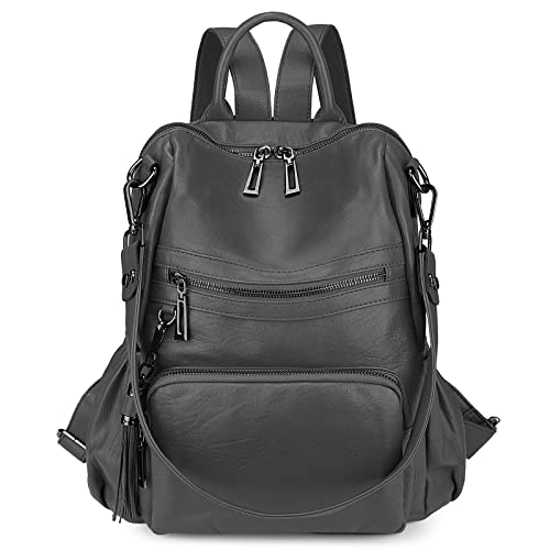 Image of Uromee Travel Backpack Purse Women Vegan Leather Tassel Shoulder Bag