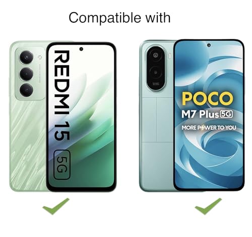 Image of FAD-E Matte Tempered Glass Screen Protector Guard for Poco M7 Plus 5G / Redmi 15 5G (6.9 inch, Matte Transparent)