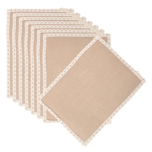 Protection de table efficace avec ce set en jute rectangulaire contre les taches