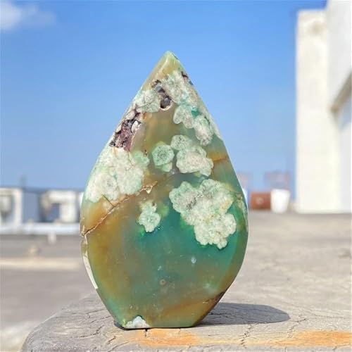 Ágata verde natural decorativa el regalo ideal de 80mm y 91g 2