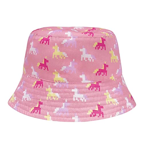 Accsa Kids Sun Hat Cute Unicorn Wide Brim Bucket Hat Sun Protection Fishing Hat Adjustable Summer Beach Play Hat For Girls 3-6 Years thumb #1