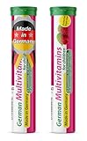 Multivitamin for Children - 2 x 20 effervescent Tablets - Raspberry Flavor - T&D Pharma German Multivitamin for Children - Made in Germany