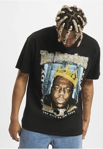 Mister Tee Herren Biggie Crown Oversize Tee T-Shirt, Black, L – vue 2